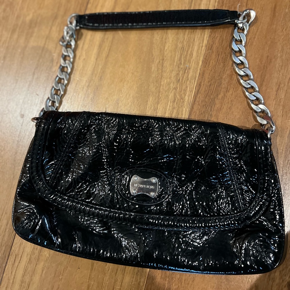 Michael Kors black patent leather bag